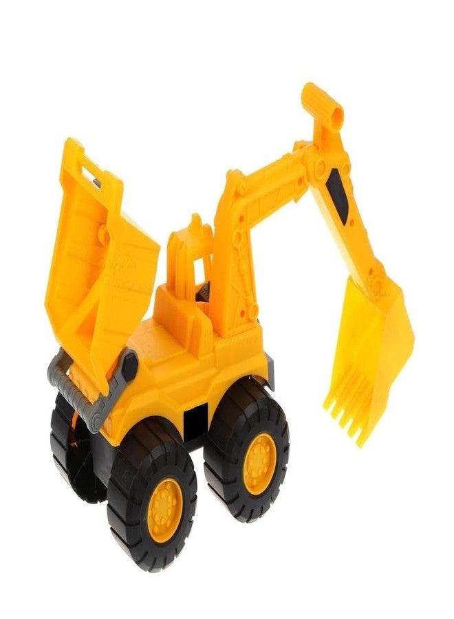 Globular Excavator Dig Dump Vehicle Construction Engineering Truck Toy for Kids, Unbreakable Push and Go Truck for Kids Pull Back Pack of 2 - Image 5